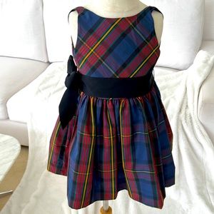 Tartan plaid holiday dress! Blue red green and yellow